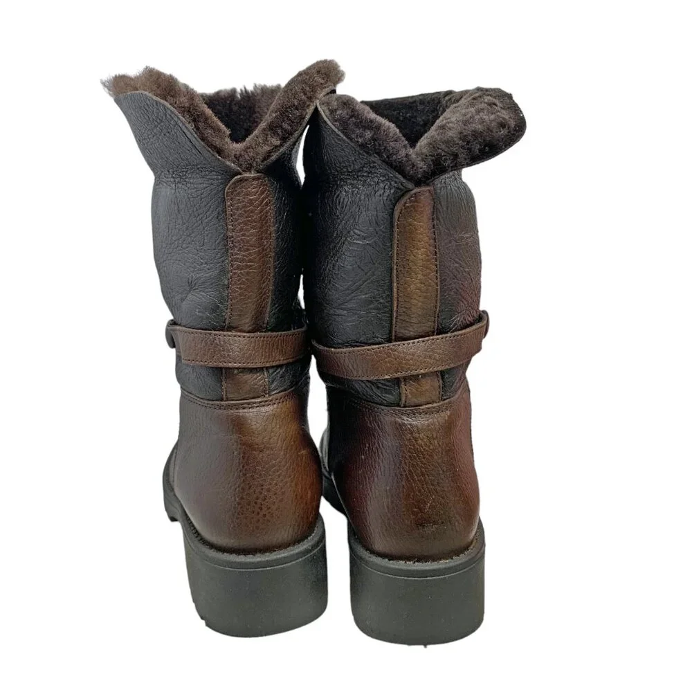 Terrra Firma by Santana  Brown Leather Sheepskin‎ Boots
